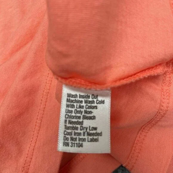 New Directions Intimates Pajama Top Womens XL Orange Geometric Long Sleeve New - Picture 7 of 9